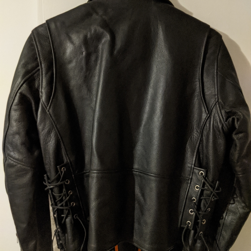 Women's XL Leather Biker Jacket